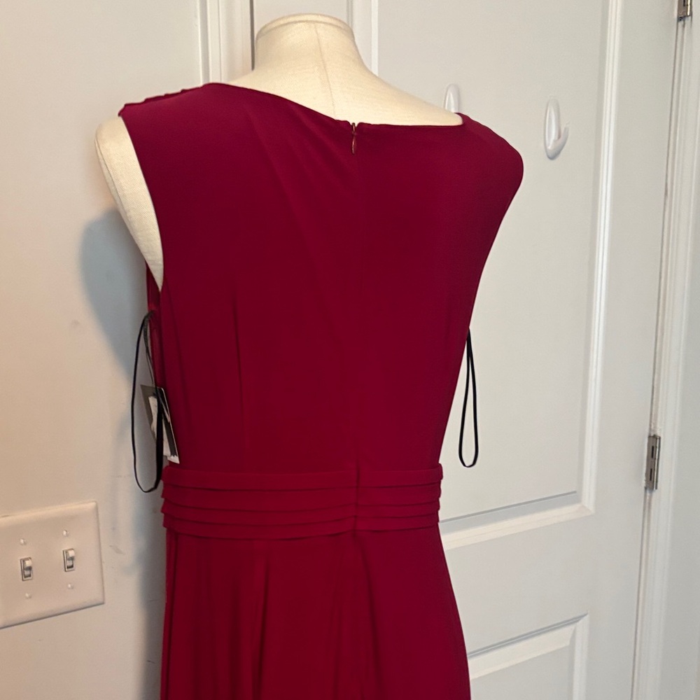 Ellen Tracy One Shoulder Red Dress Formal NWT - Picture 4 of 8